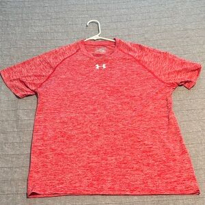 Under Armour Heat Gear Men's Red Heather Short Sleeve Tee